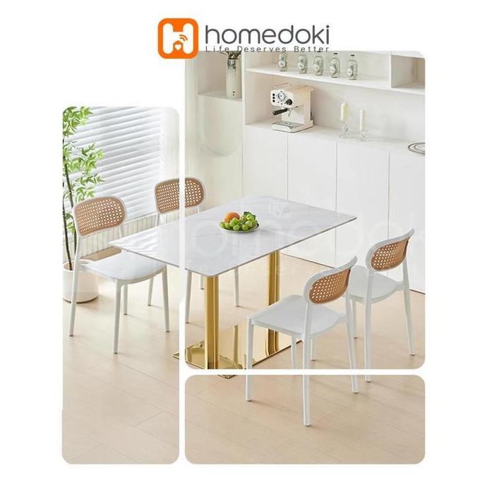 Homedoki Kursi Plastik / Kursi Makan / Kursi Kopi / Kursi Teras / Kursi Kopi Outdoor / Kursi Teras M