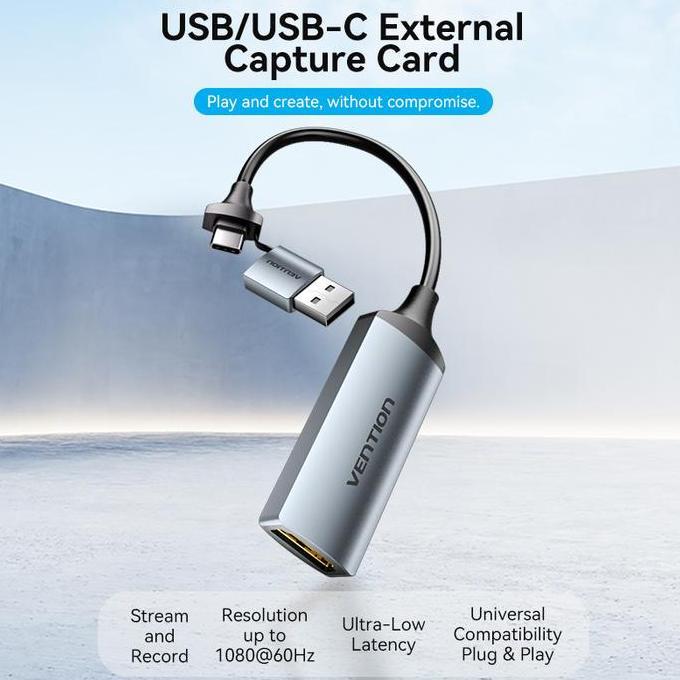 Vention HDMI Video Capture Card USB to HDMI Game Capture for Streaming