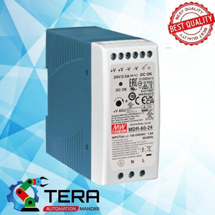 HAWAYMAX MDR-60-24 HMW 60Watt 24Vdc DIN RAIL POWER SUPPLY