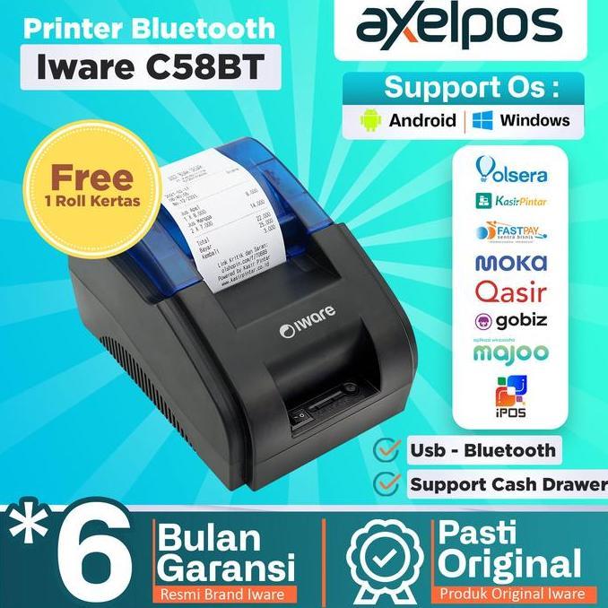 PRINTER KASIR BLUETOOTH C-58BT SUPPORT MOKAPOS GOBIZ