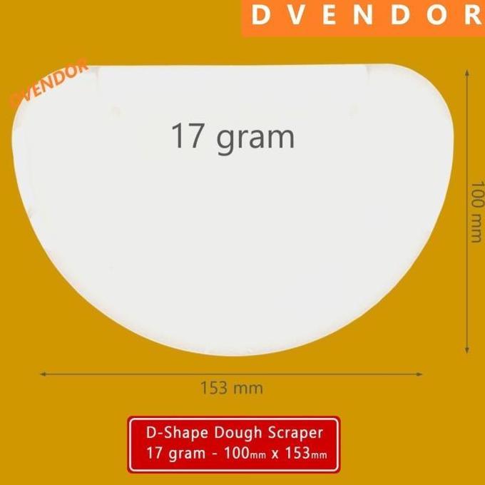 PEMOTONG ADONAN BOWL SCRAPER PLASTIK D SHAPE DOUGH CUTTER HALF CIRCLE