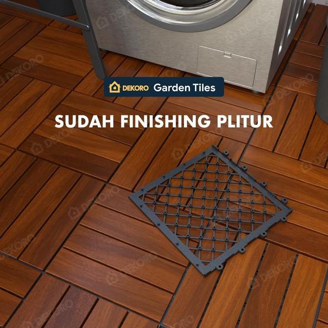 Lantai Kayu Decking Tile Parket Outdoor Dekoro Tile Collections