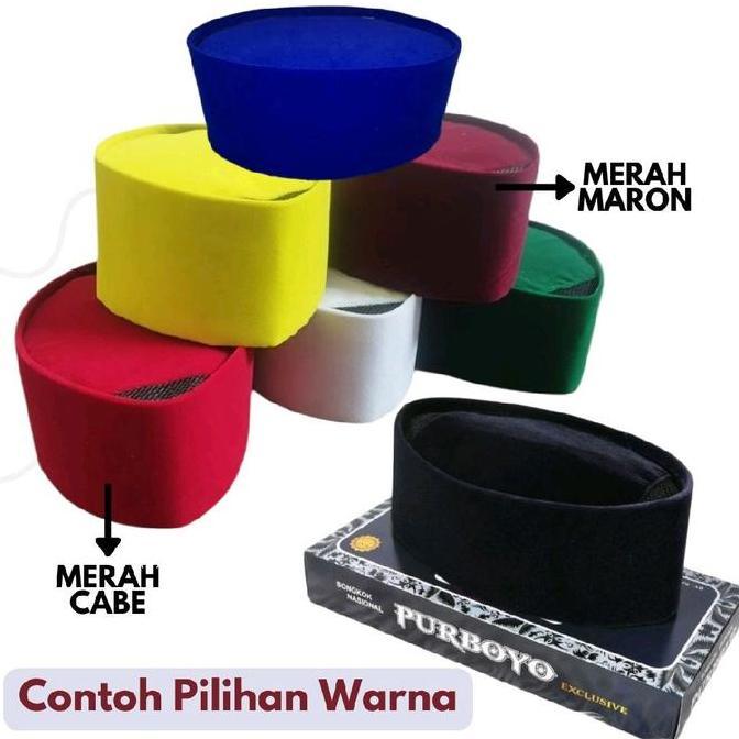 Peci Tinggi 11 cm - Beludru Halus dan Tebal Berkualitas Premium Model AC -  Kopiah Polos Muslim Pria