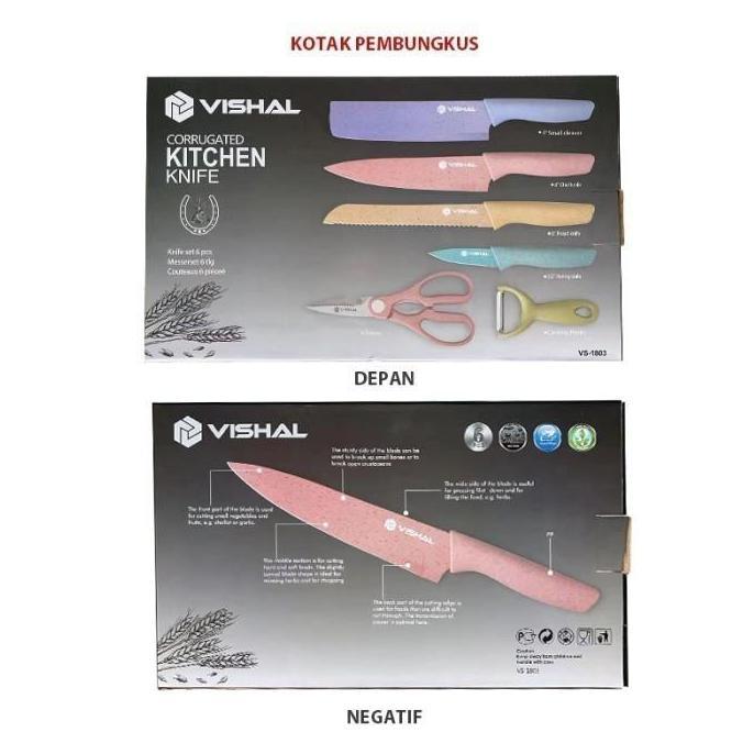 6IN1 Set EVCRIERH Stainless Dilapis Anti Lengket/Peralatan Masak