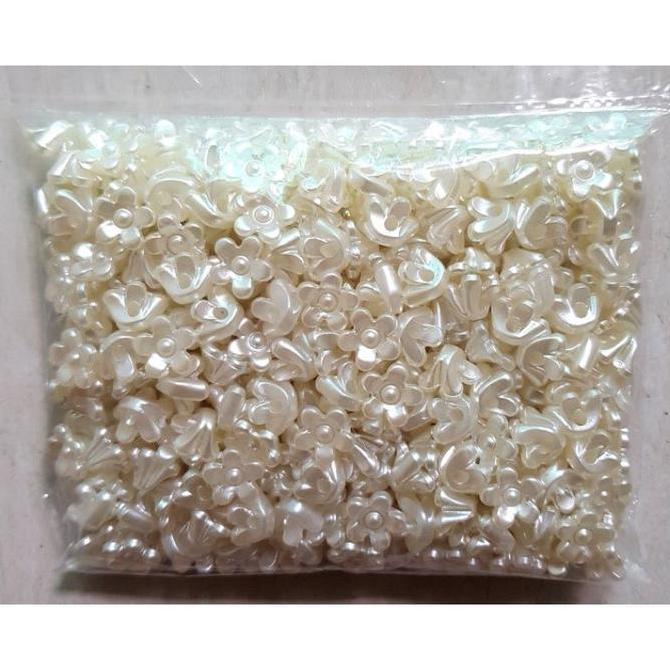 Mote Kelopak Bunga Mutiara 1pon-Mote Sakura 8mm