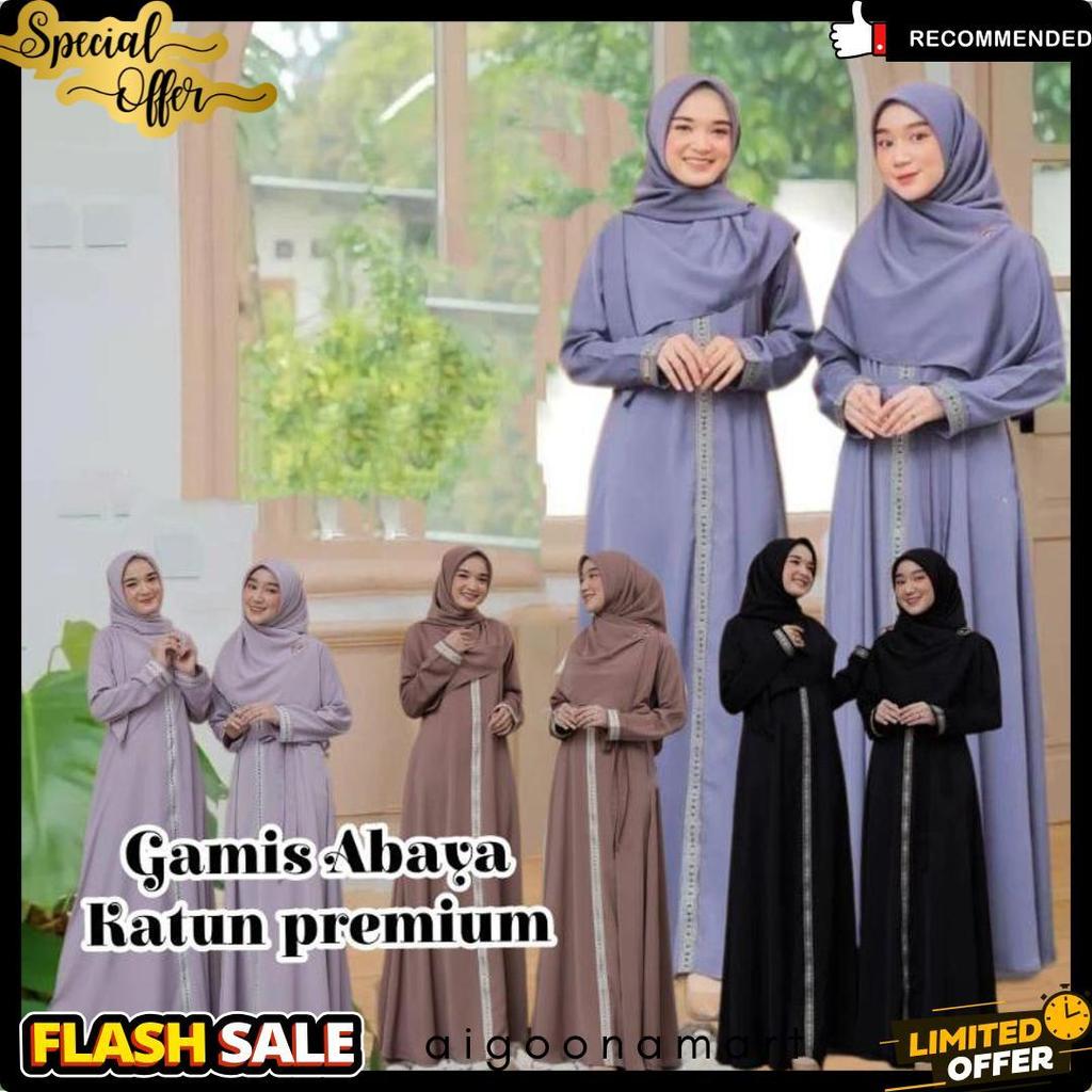 Terlaris Abaya Maxi Dress Premium/Gamis Abaya Arabian Renda Garis Satu Terbaru/Gamis Mewah Ful Renda
