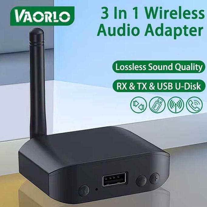 Vaorlo Audio Adapter Bluetooth Transmitter Receiver Usb 3In1 - B56
