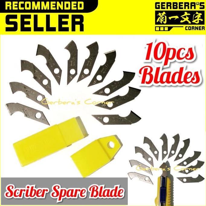 Household - Plastic Scriber Spare Blades 10Pcs Scriber Refill Blades Chisel Gundam
