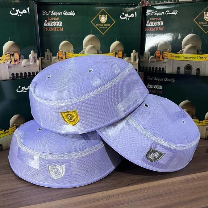 Kopiah Ameen A5 Original Songkok  Peci malaysia asli premium  Motif Kotak dan Zig zag  Muslim