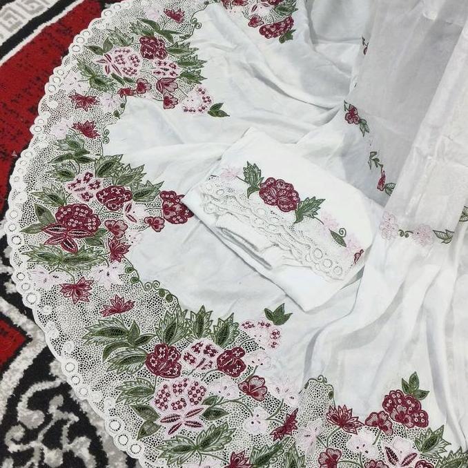 Mukena Kerancang Keliling Premium Kombinasi Warna Sutra Ory Cantik Bordir Katun Nyaman Wanita Muslim