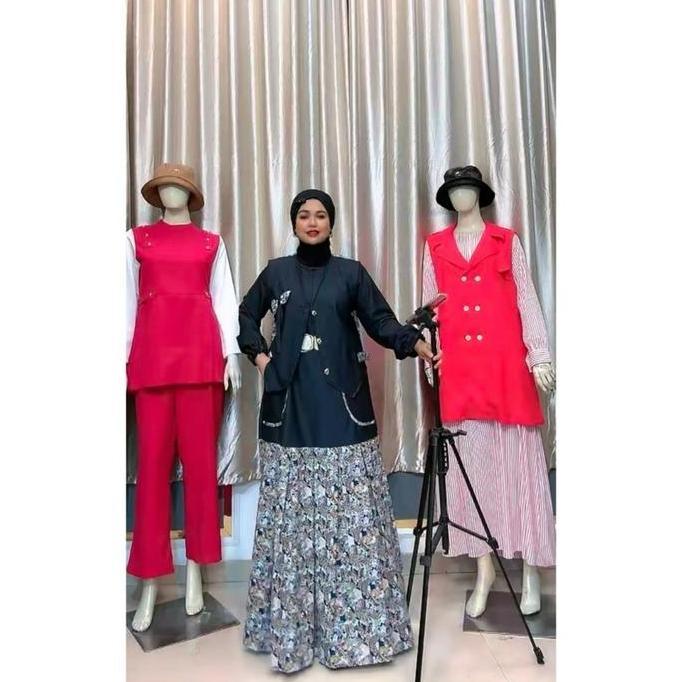 Wxwxw- Omaira Gamis Rompi Wanita Muslimah Jumbo By Ikotata