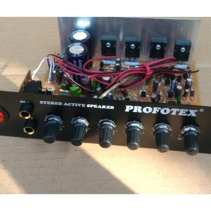 Promo Kit Ampli Speaker Aktif Stereo Echo Mic Karaoke 2 Chanel Plus Filter Subwofer