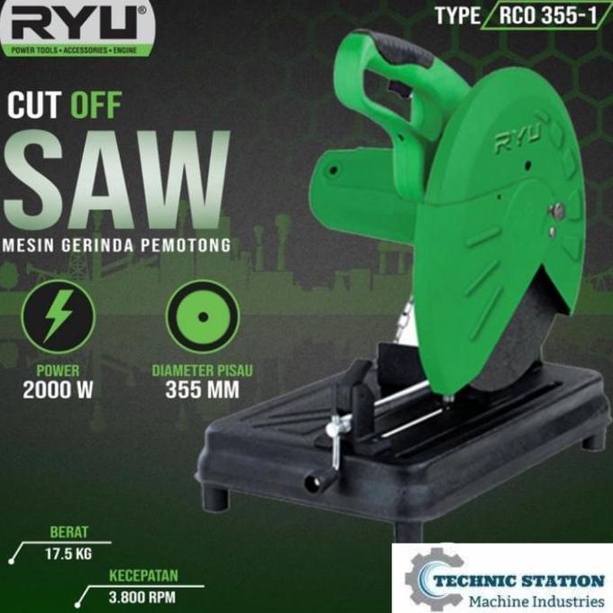 Terlaris Mesin Potong Besi 14 Inch Cut Off 14 Inch Rco 355-1 Ryu Tekiro