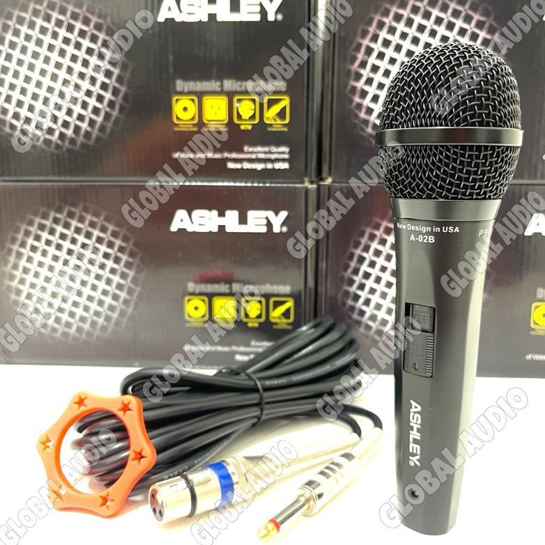 Mic Kabel Ashley A 02B Black Series Original A02 B Hitam Ashley A 02 Free Ring & Box Kabel -+4meter 