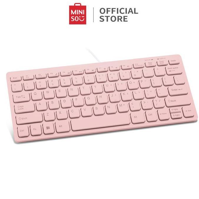 MINISO Keyboard Portabel Ber Mini untuk Laptop dengan Port USB