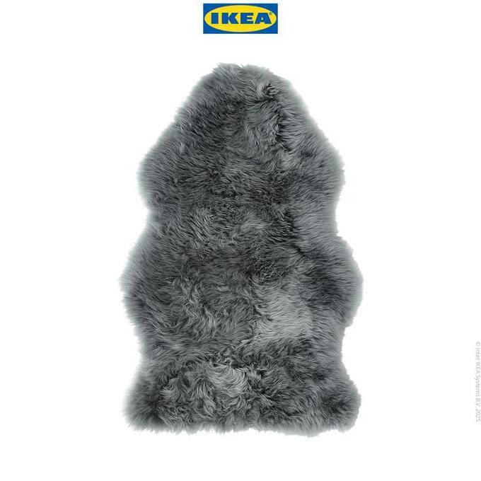 Grosir Ikea Ullerslev Karpet Kulit Domba Serbauguna Abu Muda 85Cm