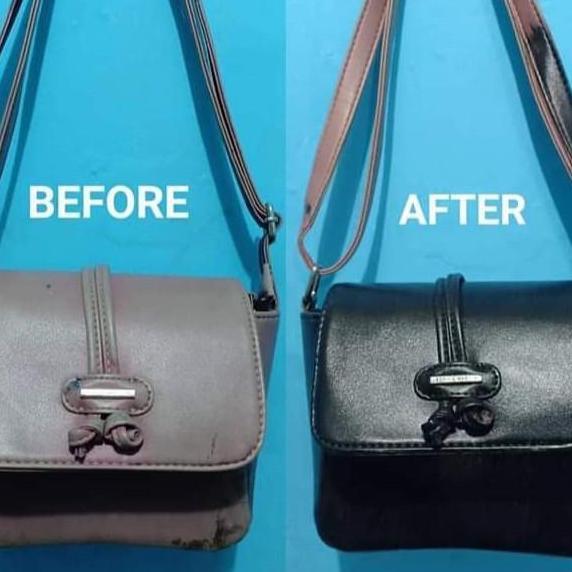 cat jaket kulit asli warna hitam isi 80ml,cat tas kulit,sepatu kulit