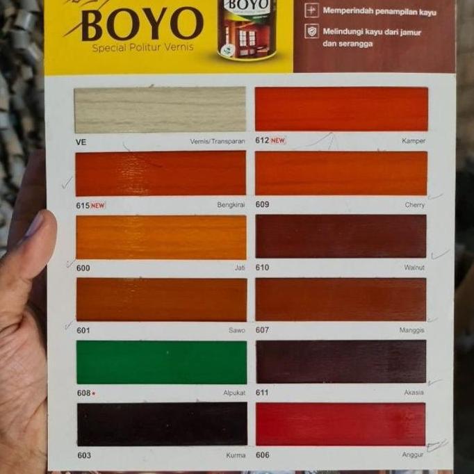 CAT POLITUR PELITUR PLITUR VERNIS PERNIS KAYU BOYO 1 KG PERNIS KUSEN PINTU MEJA KURSI LEMARI JENDELA