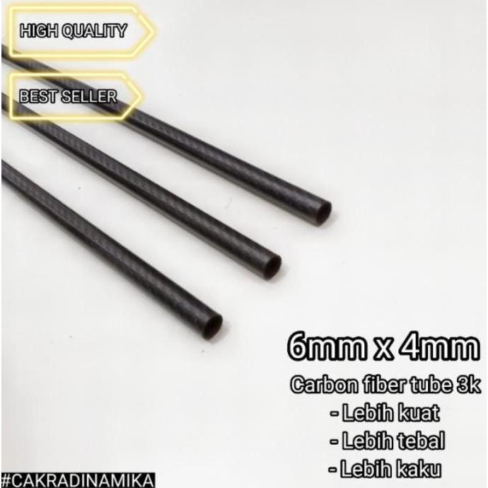 Pipa carbon 6mm x 4mm Carbon fiber 3K kuat dan ringan