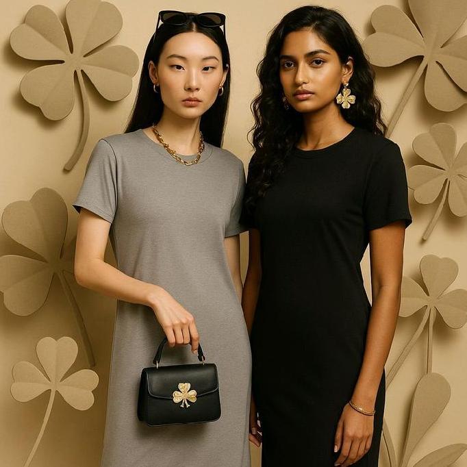 Manset Gamis Kaos Lengan Pendek JADECLOVER T192 Baju Panjang Wanita terlaris