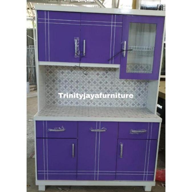 Sale Lemari Sayur Dapur(Premium) (Gratis Masker) Rak Piring 3Pintu Kayu Tebal  Duco