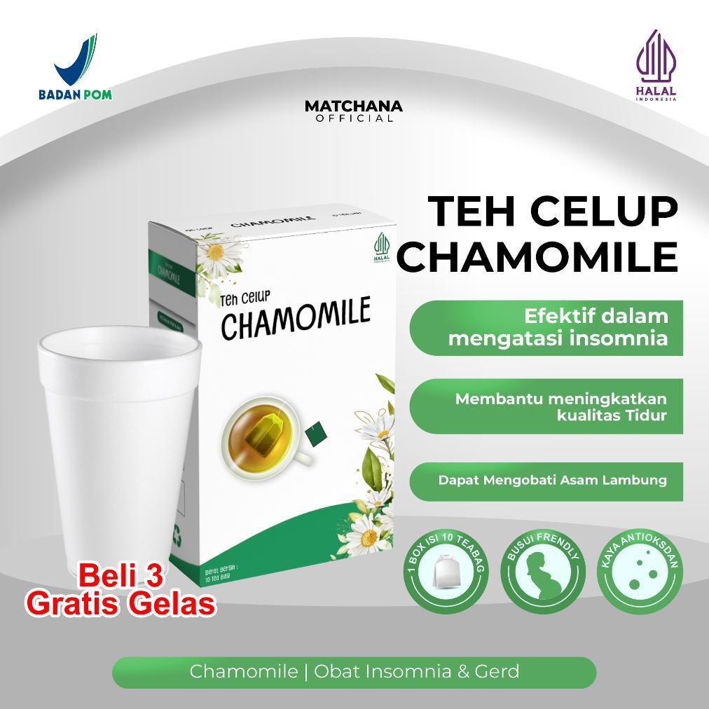 (Terbaru) Teh Chamomile | Obat Insomnia Ampuh, Obat Gerd BPOM, Obat Lambung, Teh Celup Bunga Chamomi