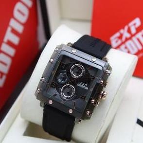 EXPEDITION 6808 BF WANITA ORIGINAL GARANSI 1TAHUN Crystal Quartz Rubber Watch terlaris