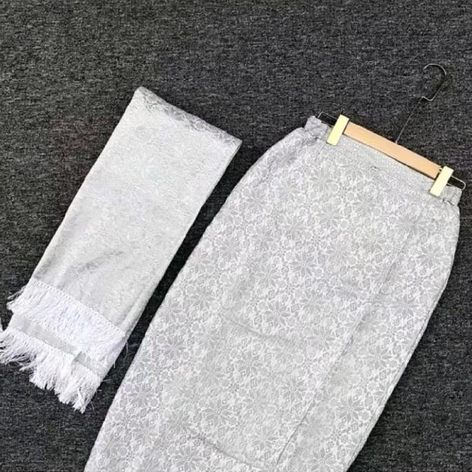 DMC 04-Rok songket span jadi dan selendang//set songket rok span dan selendang//rok span jadi pingga