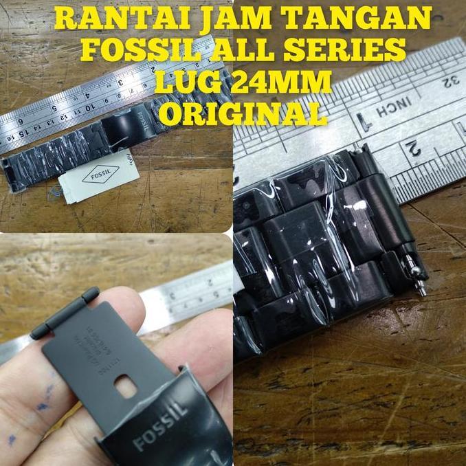 Strap rantai jam tangan fossil all series lug 24mm original terlaris