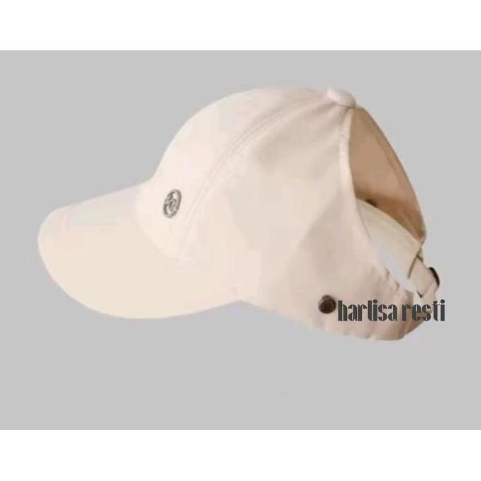 Kunura- [Ready] Topi Kait Masker Anti Uv / Topi Wanita Masker Dapat Buat Hijab / Topi Pelindung Mata