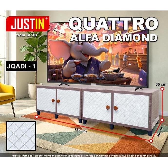 Ort- Club Justin Quattro - Lemari Plastik Susun - Kabinet Minimalis Plastik - Rak Tv Plastik Kuat