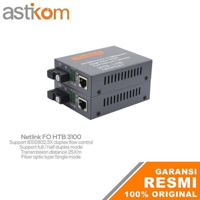 Media Converter Netlink Fiber Optic HTB 3100