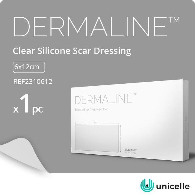 PROMO - Perawatan Keloid - Dermaline - Clear Silicone Scar Sheet -6x12cm/pc