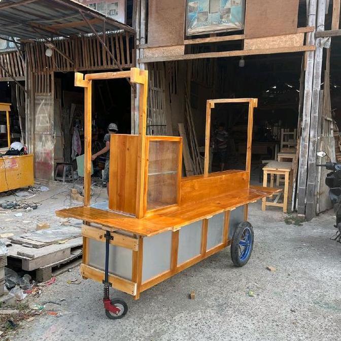 Terlaris Gerobak Angkringan / Gerobak Pecel Lele /Booth Gerobak Angkringan Jepang