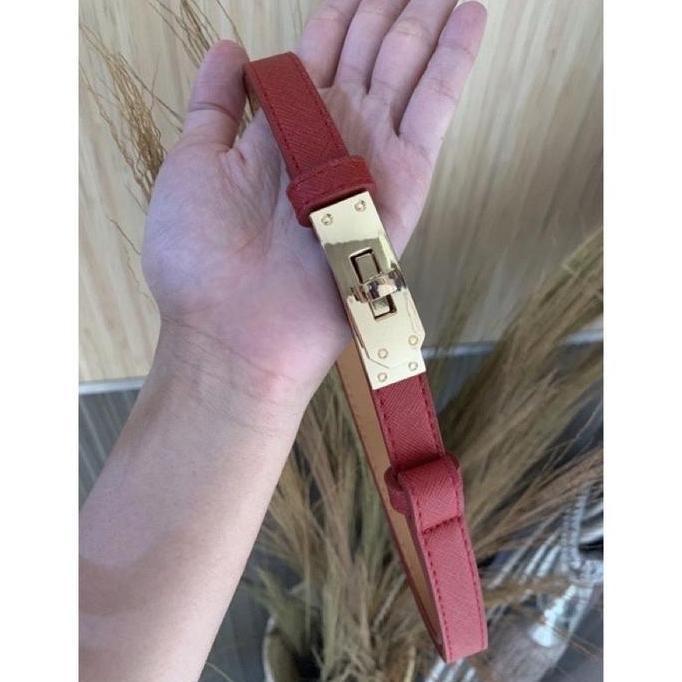 Kvinna- Belt Bkk Semi Kulit / Belt Kelly Ikat Pinggang Wanita Kulit