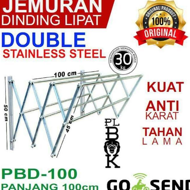 CLEARANCE SALE - JEMURAN DINDING LIPAT STAINLESS/JEMURAN STAINLESS LIPAT