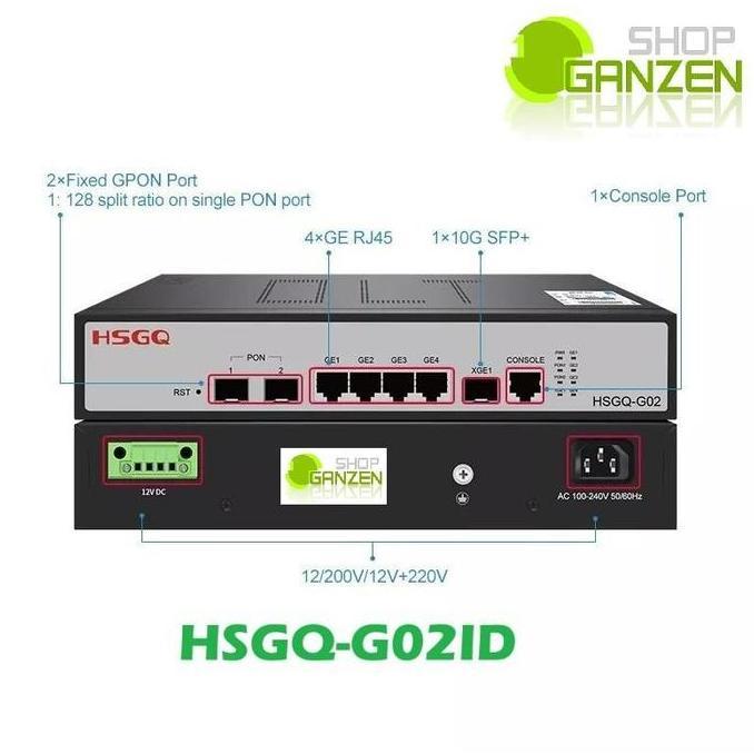 TERBARU - HSGQ-G02ID OLT GPON 2 Ports OLT MINI