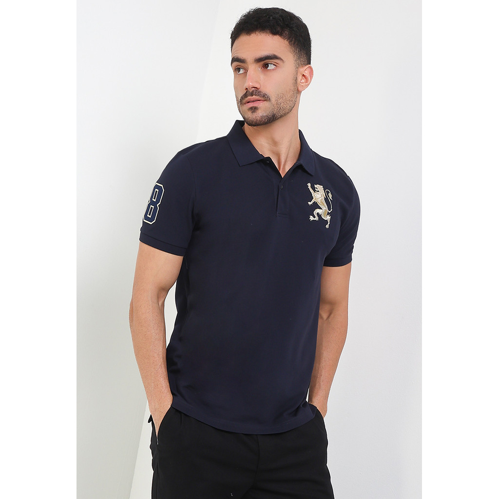 Giordano Men's 3D Lion Polo Pria