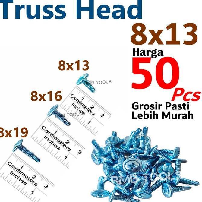 Sekrup Roofing Truss Head SDS 8 x 13 mm / Skrup Truss Head SDS 8 x 13 ready