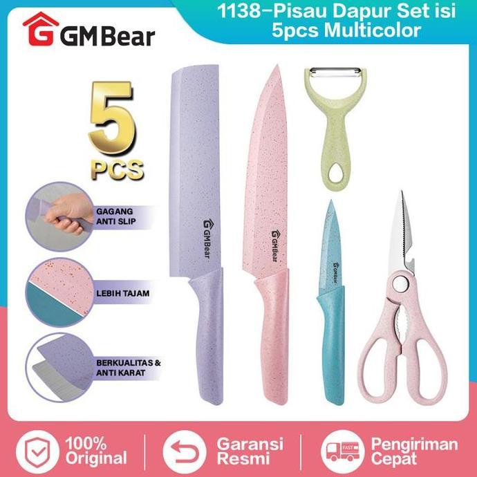 GM Bear Pisau Dapur Set Multifungsi - Pisau Dapur 1 Set