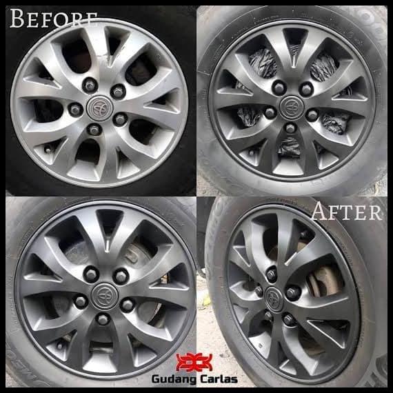 BEST DEAL PAINT RUBBER CARLAS C4 HITAM DOFF MATTE BLACK CAT VELG MOBIL MOTOR 
