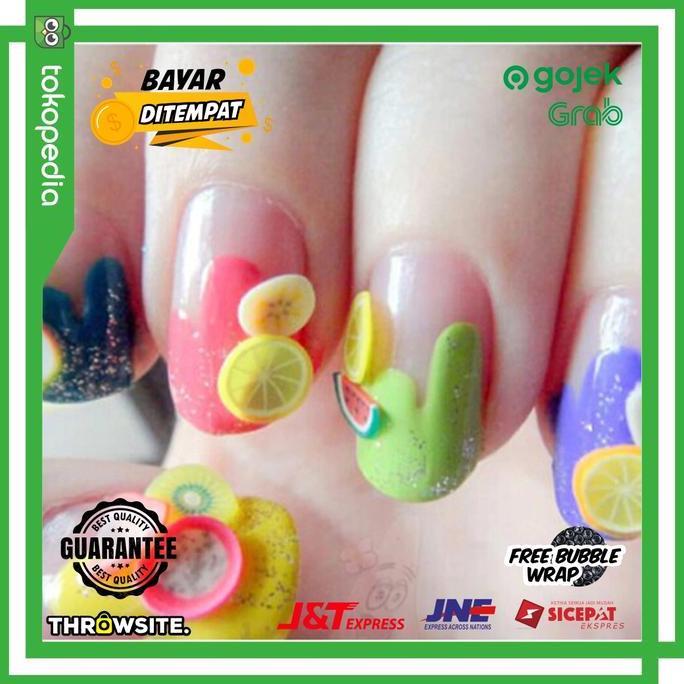 CIAAGUI Hiasan Kuku Nail Art Tips Filler Slime Fruit 1000pcs OLOEY