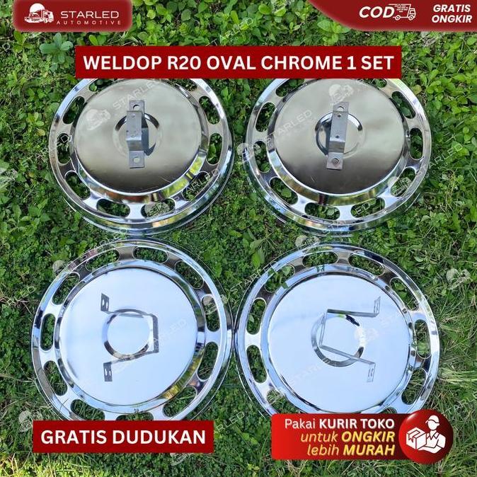 NOICHERS Weldop Adiputro Ring 20 Chrome Bolong Kendaraan Bus Bis DENGAN PANGKON