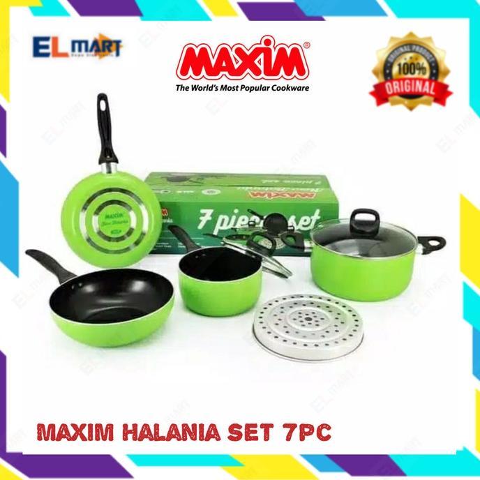 Panci Set MAXIM Halania 7pc wajan frypan wok pan penggorengan saucepan Halania panci wok frypan