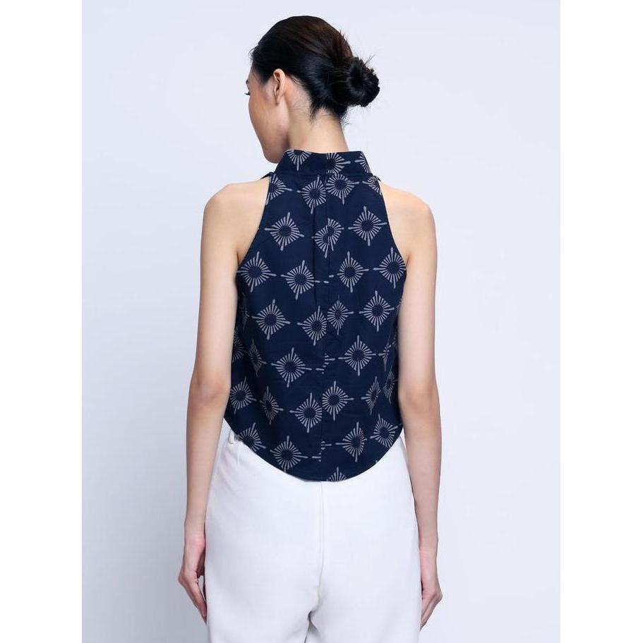 OE Summer 2025 - Blue Mudan Batik Top LM