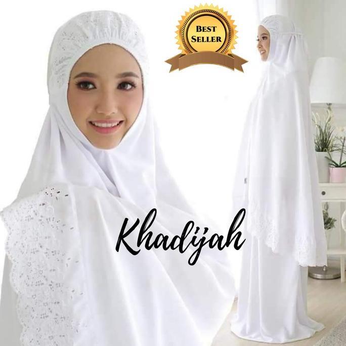 Mukena Khadijah Katun Mikro Adem Warna Putih, Mukena Terbaru