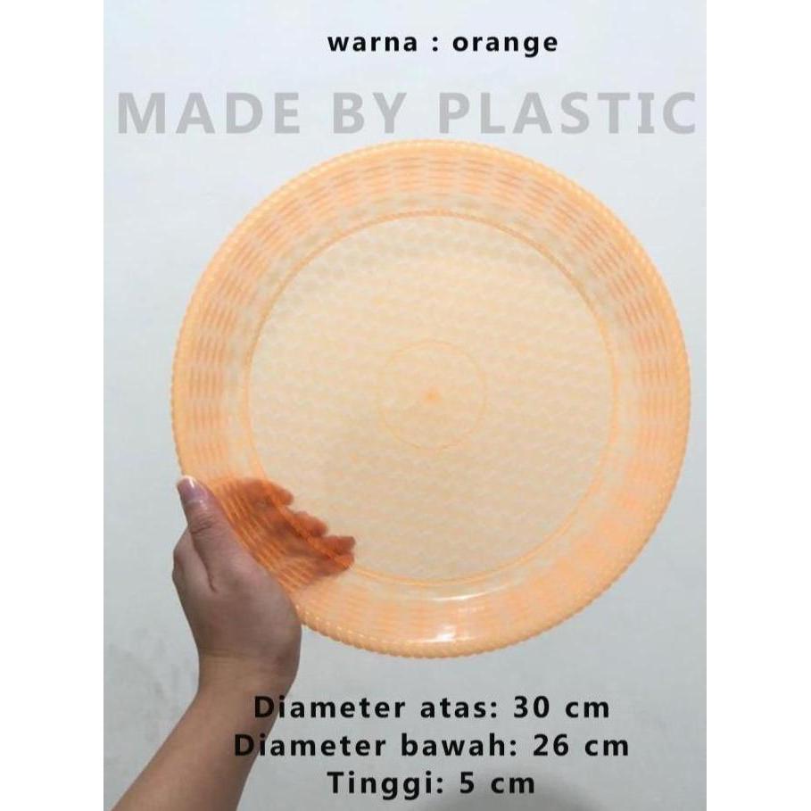 (1 LUSIN = 12 PCS) Nampan Plastik 30 cm bulat Tampah model Anyam BS