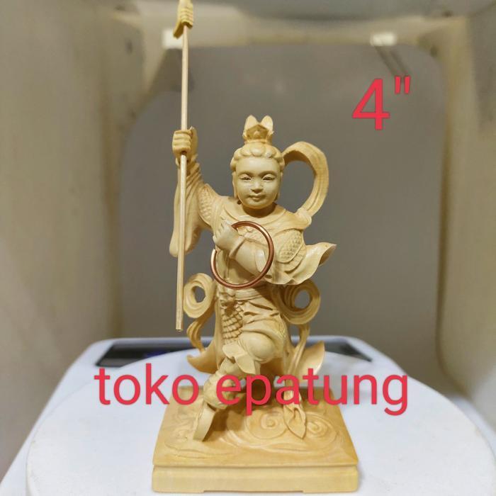 patung dewa naca / naca / nacha - berdiri - kayu - 4 inch - Polos (s)2