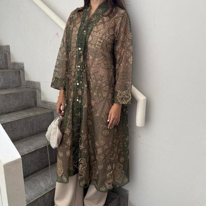 Nabo - Kaluna Etnik / Tunik Lebaran / Tunik Brokat / Tunik Bahan Tile / Pakaian Kondangan / Pakaian 