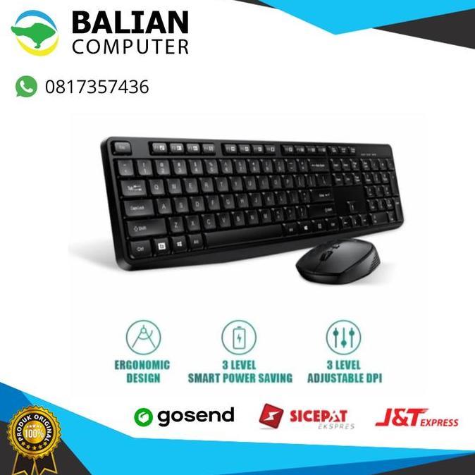 Mouse dan Keyboard Wireless Robot KM3100, Combo Mouse Keyboard Wireless